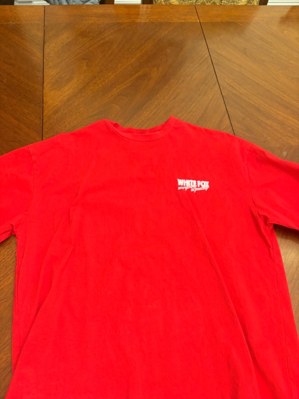 White Fox Boutique Short Sleeve Tee in Bright Red with White Logo